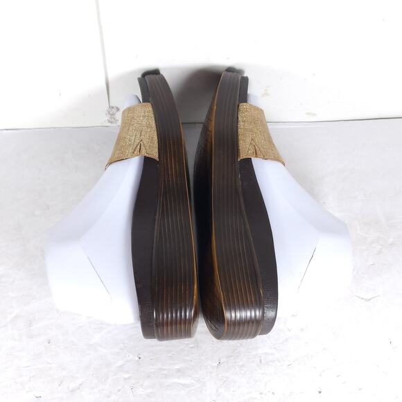 Donald J. Pliner Women’s Fiji US 7,5M Bronze Metallic Leather Wedge Sandals - Picture 10 of 16